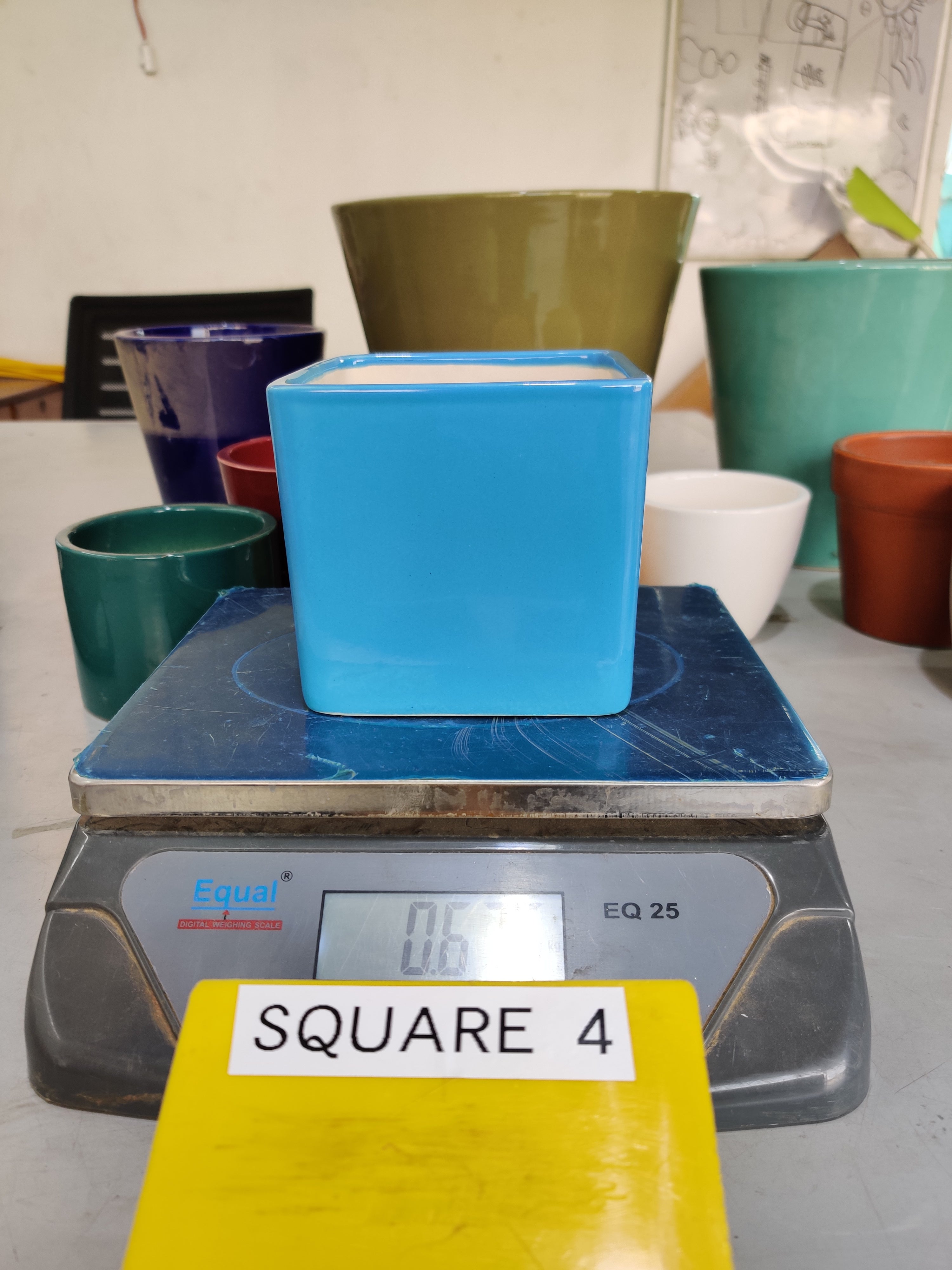 Ceramic Pot: "Four Square" 4”