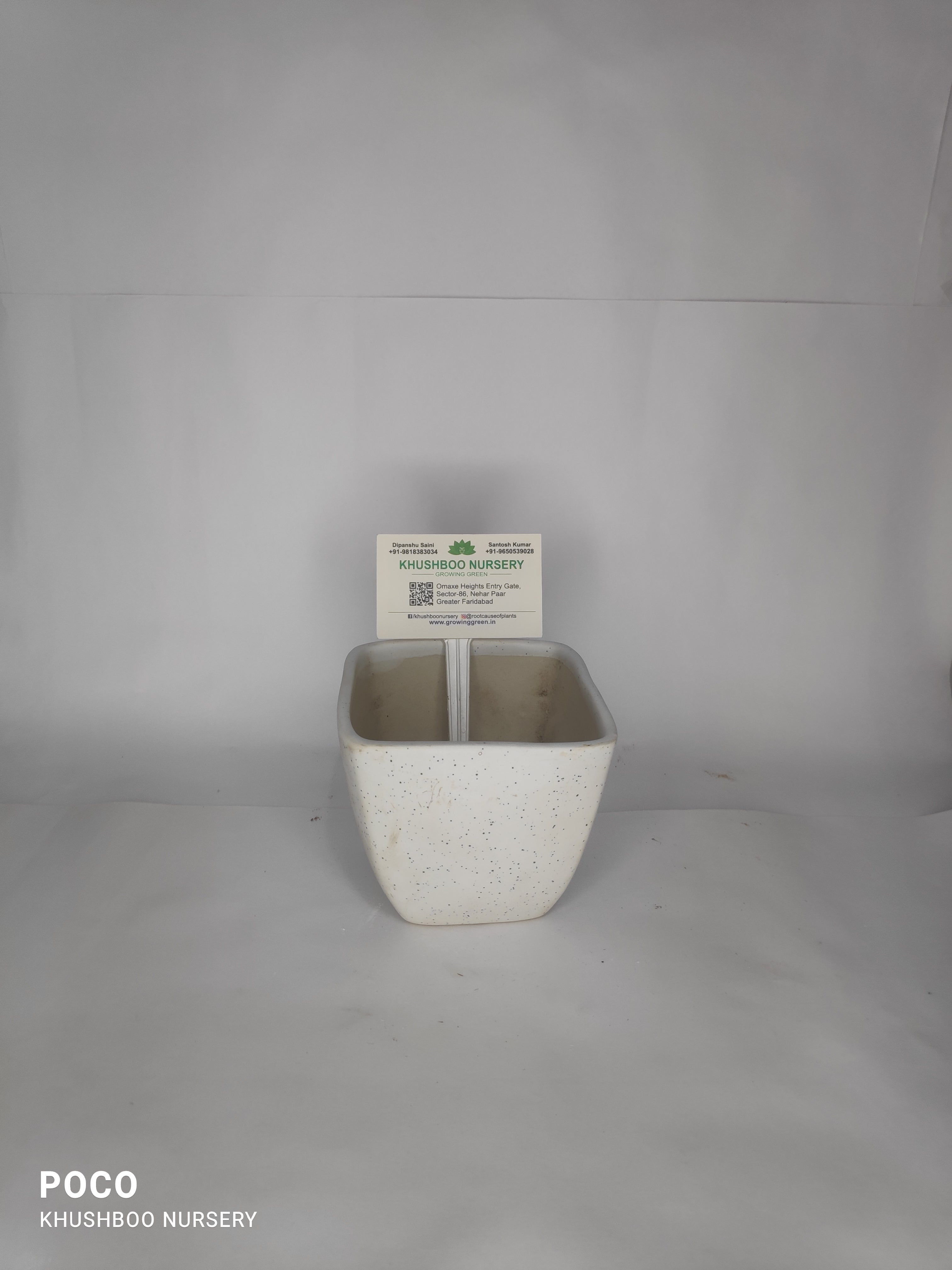 Ceramic Pot: Square Tapered (Small/Medium)