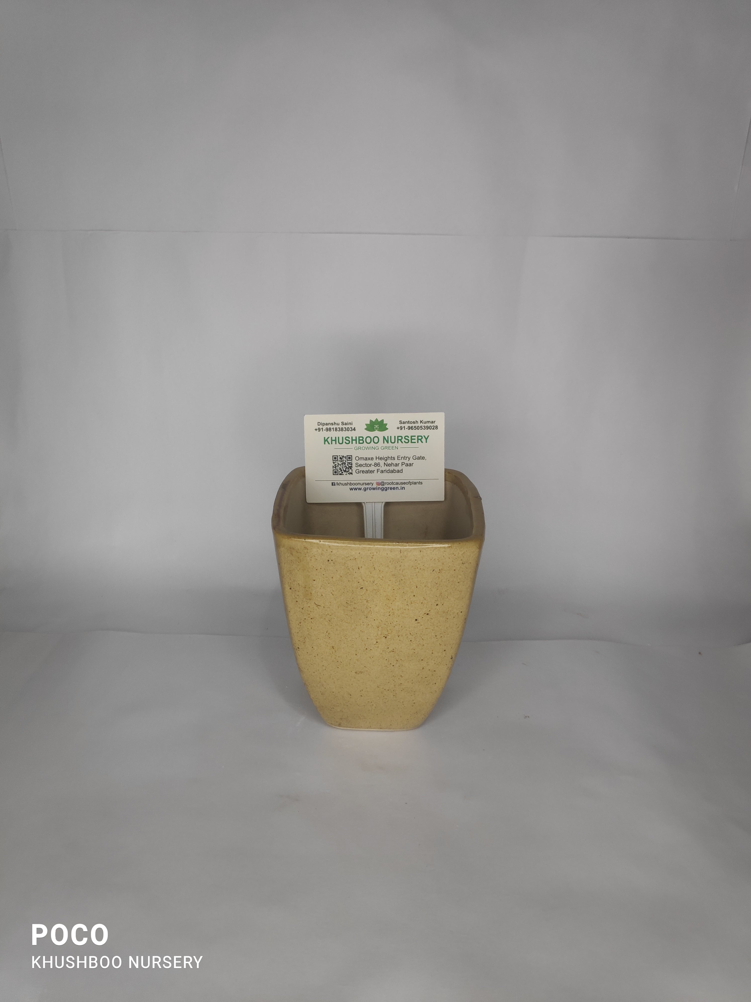 Ceramic Pot: Square Tapered (Small/Medium)