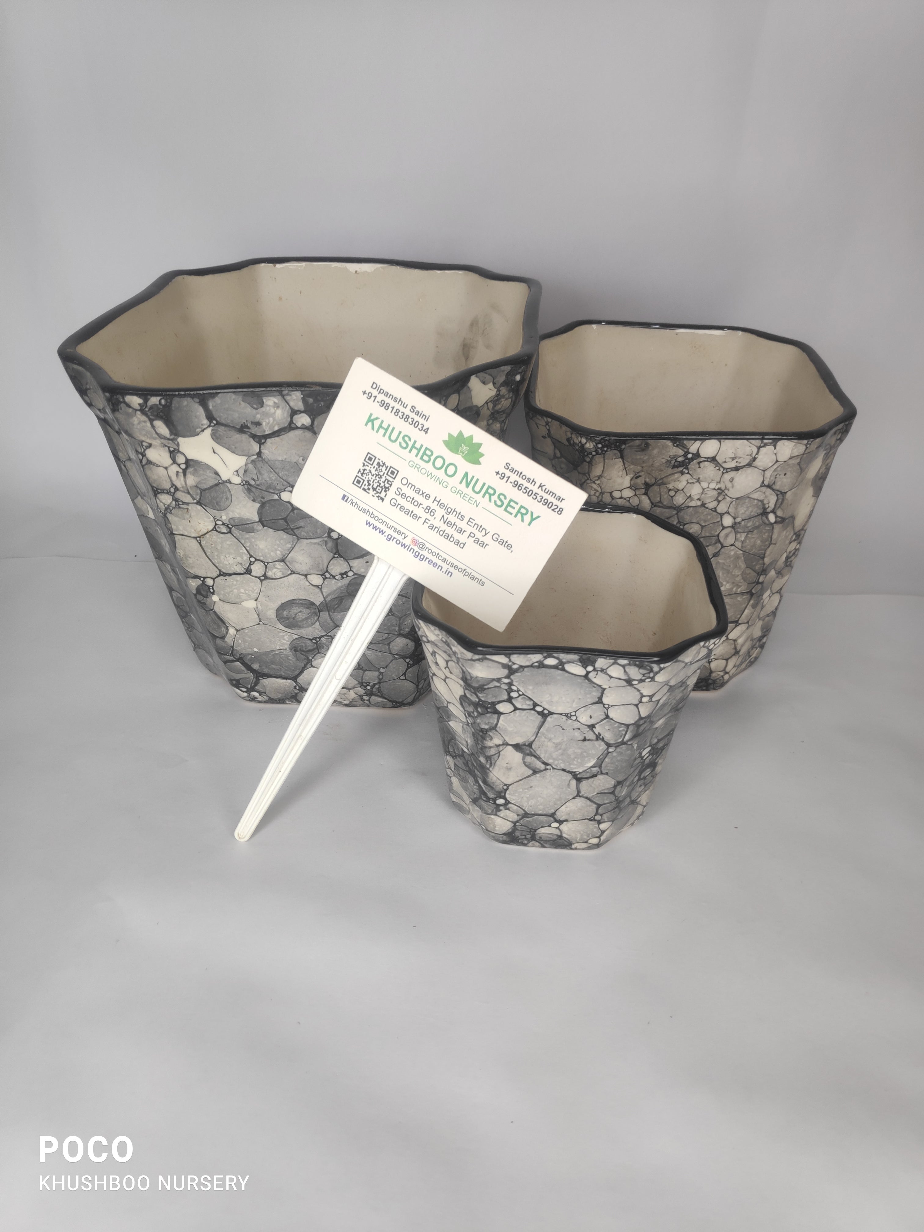 Ceramic Pot: Square Long Set