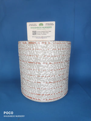 Ceramic Pot: Cylinder RD White