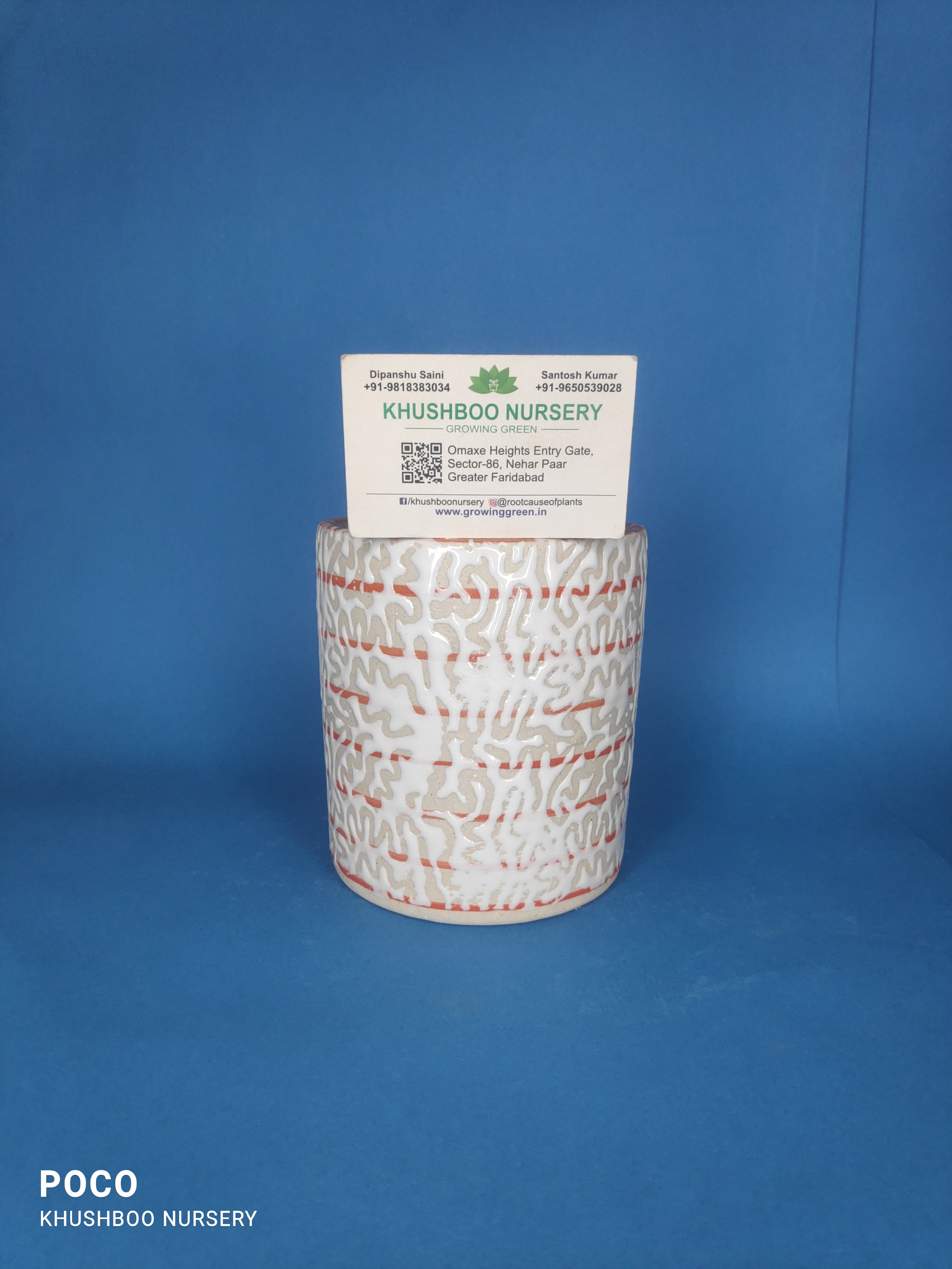 Ceramic Pot: Cylinder RD White